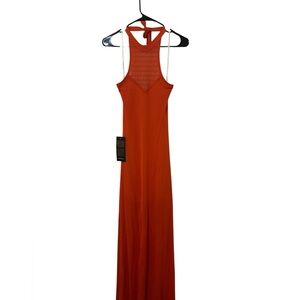 Bebe Halter Crochet Maxi Dress (NWT)